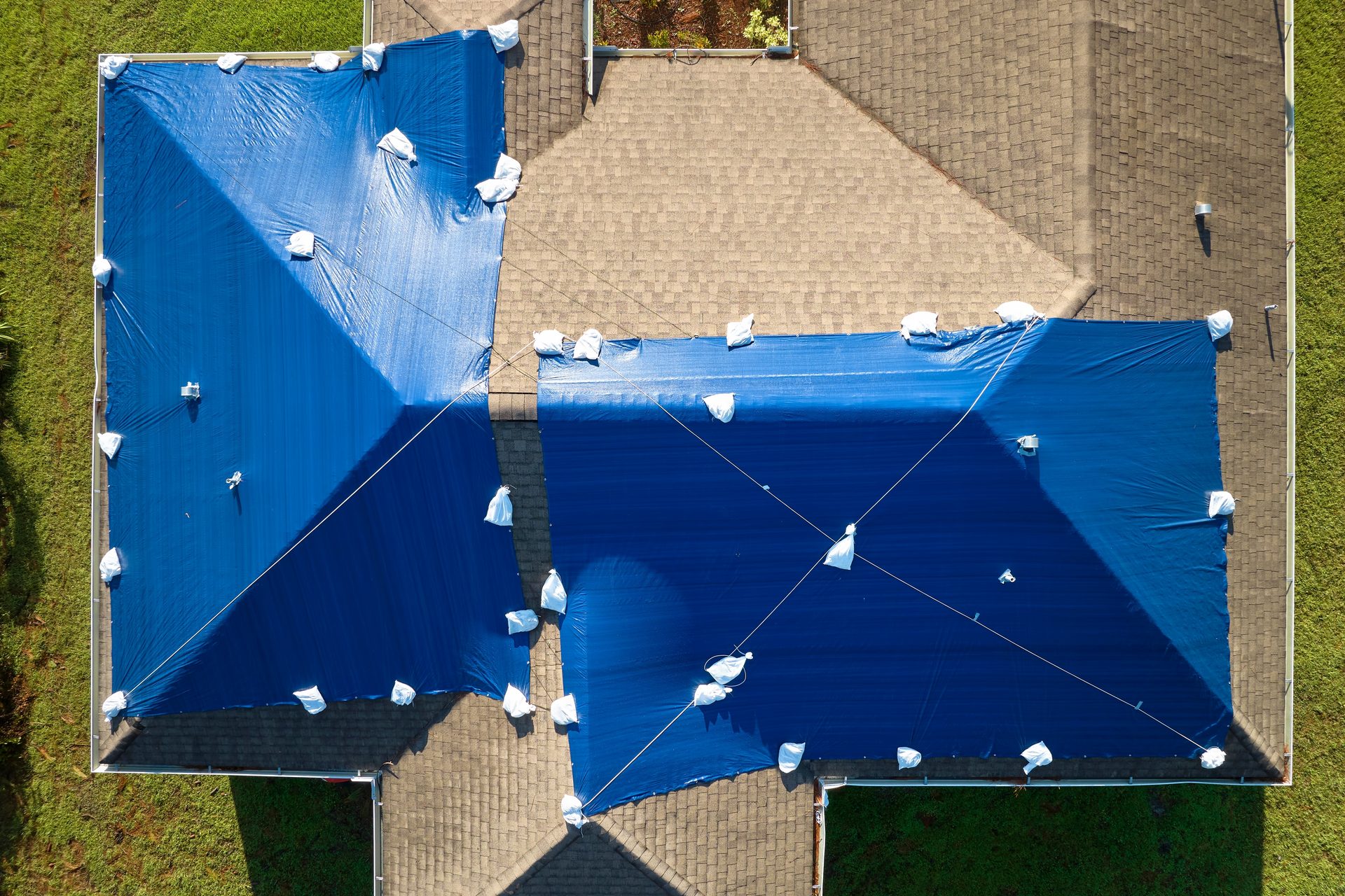 Emergency tarp · aerial